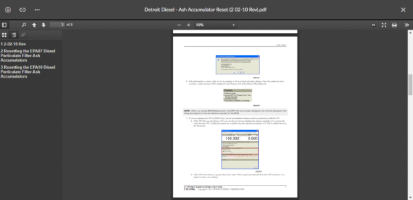 SERVICE MANUAL DETROIT Diesel-Ash Accumulator Reset (2 02-10 Rev) - Image 2