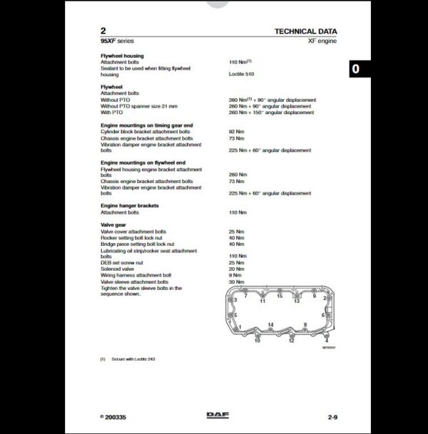 SERVICE MANUALDAF xf xe engine manual - Image 2