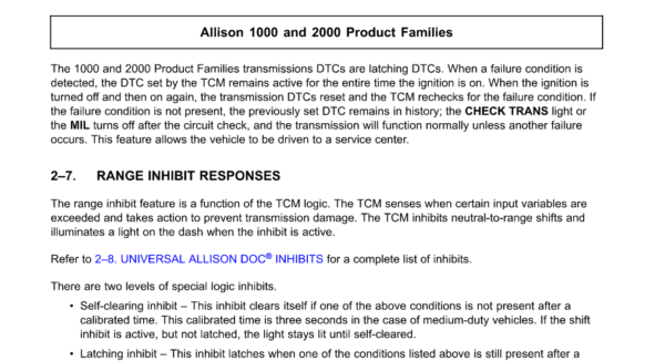 SERVICE MANUAL  3000 and 4000 Series Gen 5 ALLISON - Image 5