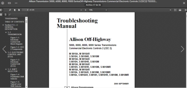 SERVICE MANUAL  5000, 6000, 8000, 9000 SeriesOff-Highway Transmissions Commercial Electronic Controls 2 (CEC2) TS3353EN Troubleshooting Manual PDF.pdf - Image 2