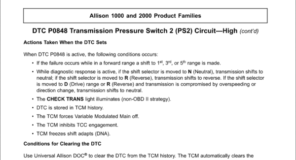 SERVICE MANUAL  3000 and 4000 Series Gen 5 ALLISON - Image 8