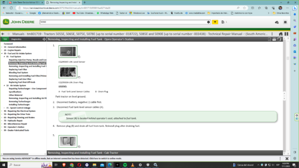 JOHN DEERE SERVICE ADVISOR 5.3.225 DATABASE AG + CF ENGLISH 2023