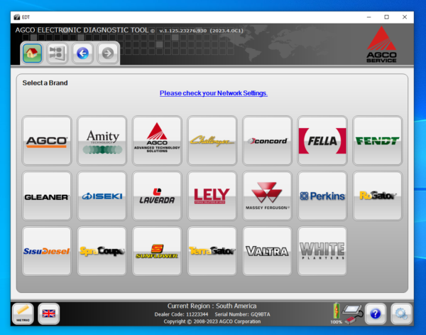 AGCO EDT 2023.10 Electronic Diagnostic Tool 1.125